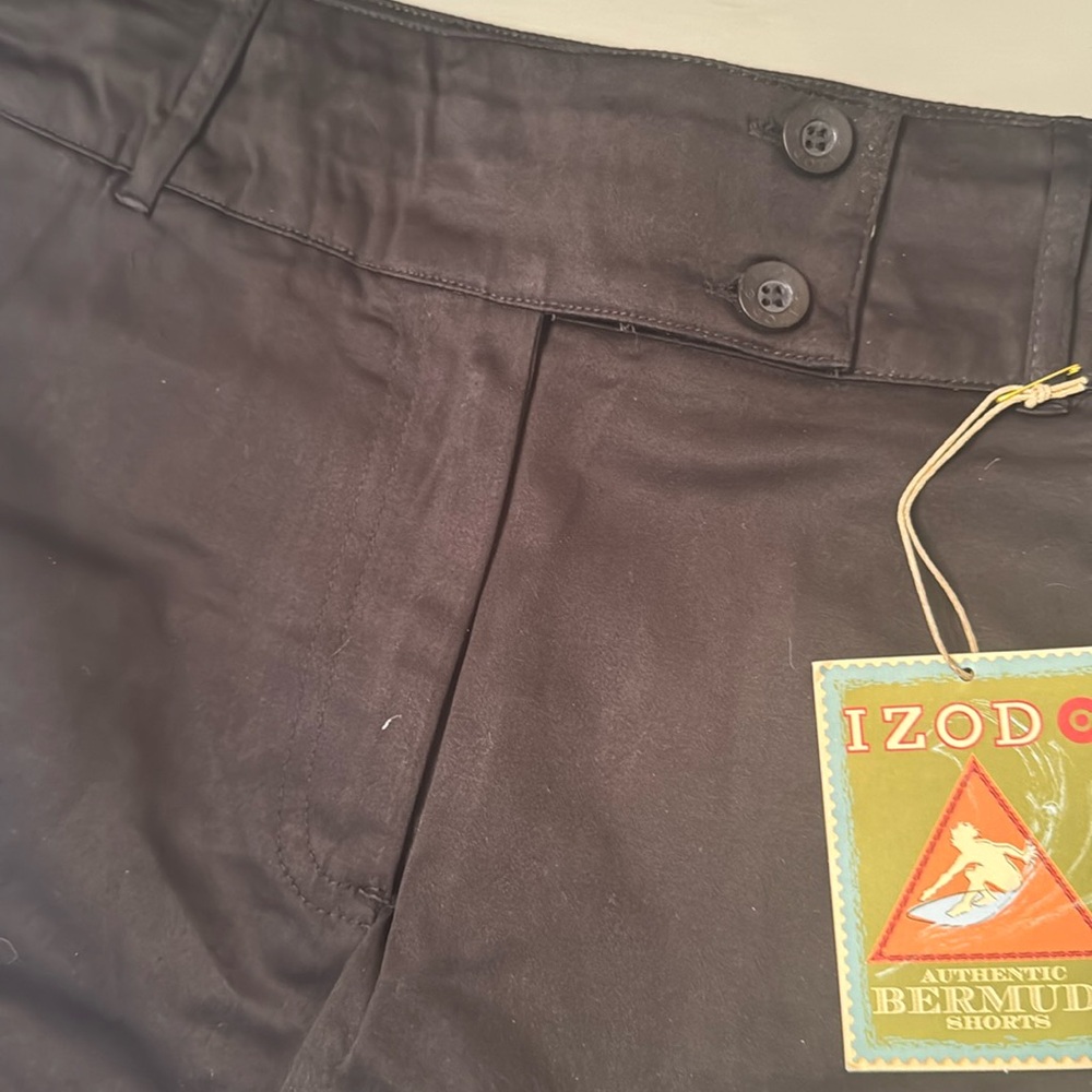 IZOD Bermuda Shorts black various sizes 2,10,12& 14 - Picture 5 of 9